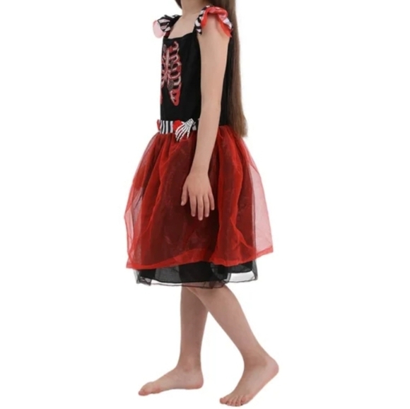 Day of the Dead Dress and Headpiece Set Size L - Picture 2 of 11